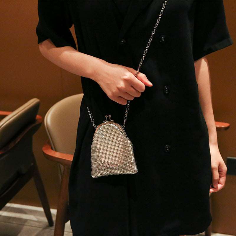 Metallic bag mini evening bag coin purse