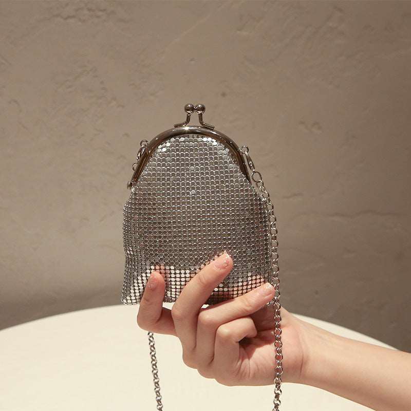 Metallic bag mini evening bag coin purse