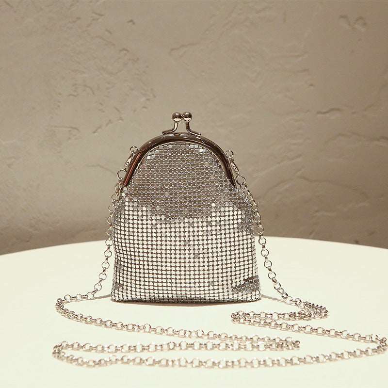 Metallic bag mini evening bag coin purse