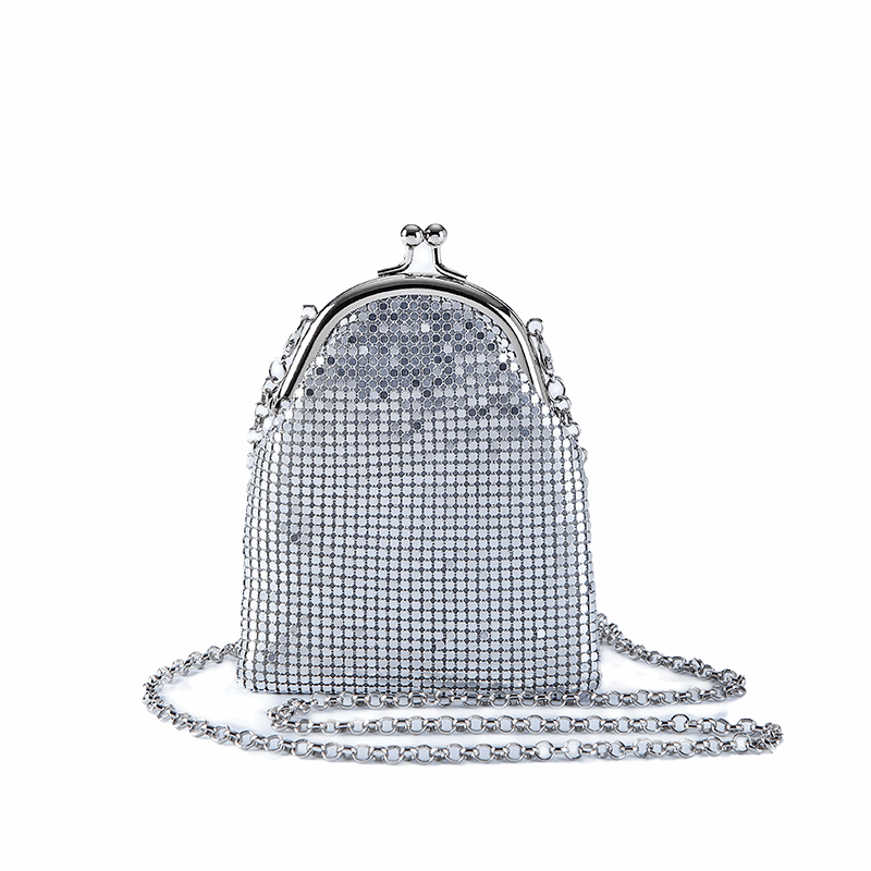 Metallic bag mini evening bag coin purse